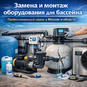 Замена и монтаж оборудования для бассейна в Москве и области